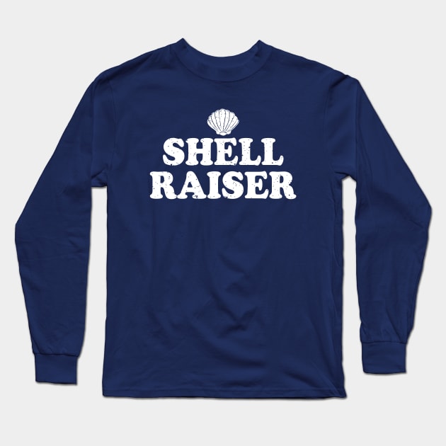 Shellraiser Sea Shell Shirt Cute Shells Funny Ocean Lover Gift Long Sleeve T-Shirt by teemaniac